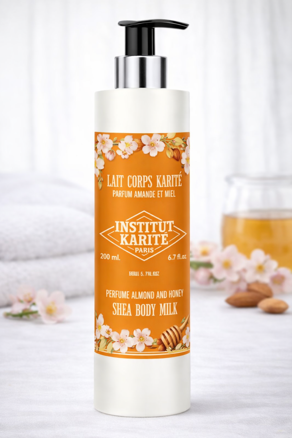 Body Milk met Shea Butter – Amandel en honing - Institut de Karité Paris - 200ml